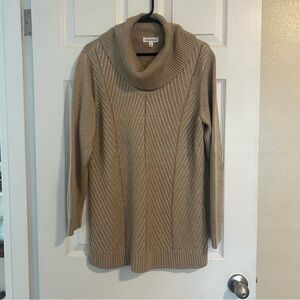 Calvin Klein Women's Tan Cowl Neck Sweater